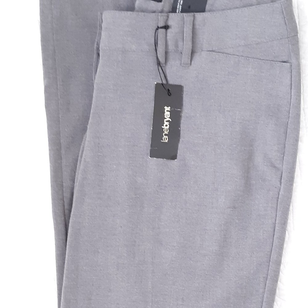 Lane Bryant Light Gray Classic Trousers 14A